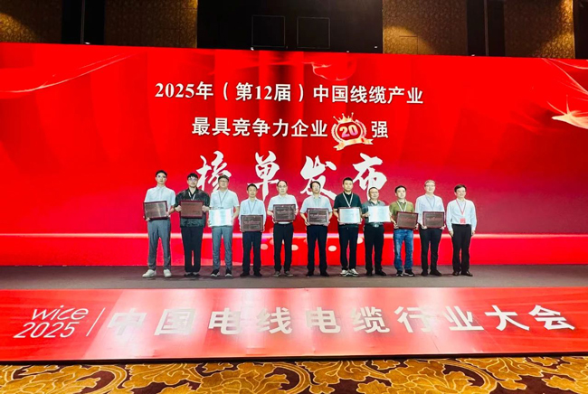 連續(xù)5年！民興電纜榮膺中國(guó)線(xiàn)纜行業(yè)20強(qiáng)、廣東線(xiàn)纜行業(yè)前3強(qiáng)